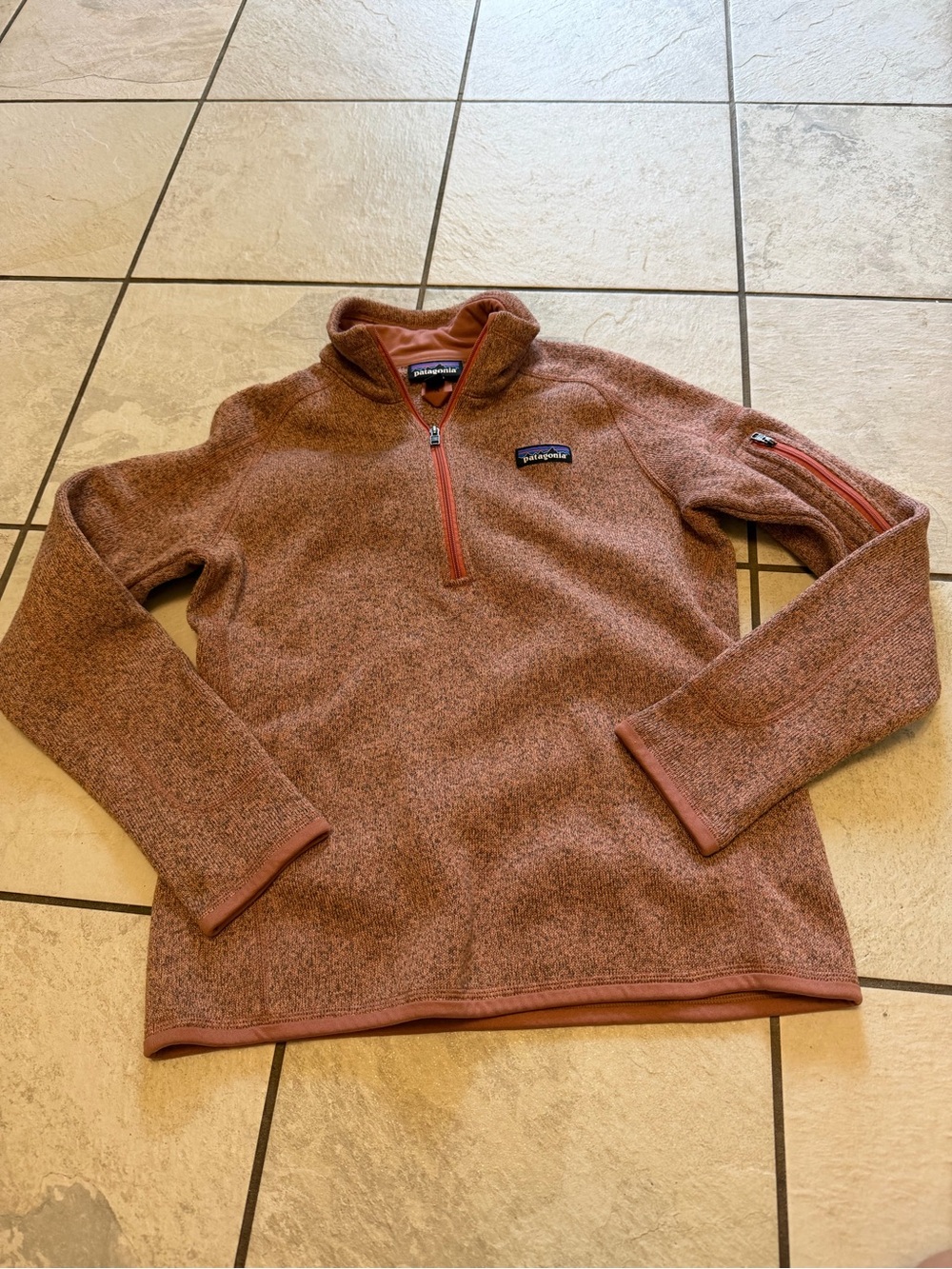 Patagonia Women's Half-Zip Fleece Pullover in Rust